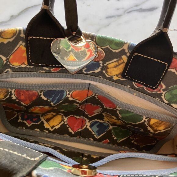 DOONEY & BOURKE Vintage Y2K Multicolored Logo Tassel Tote Handbag Purse Logo - Picture 16 of 16